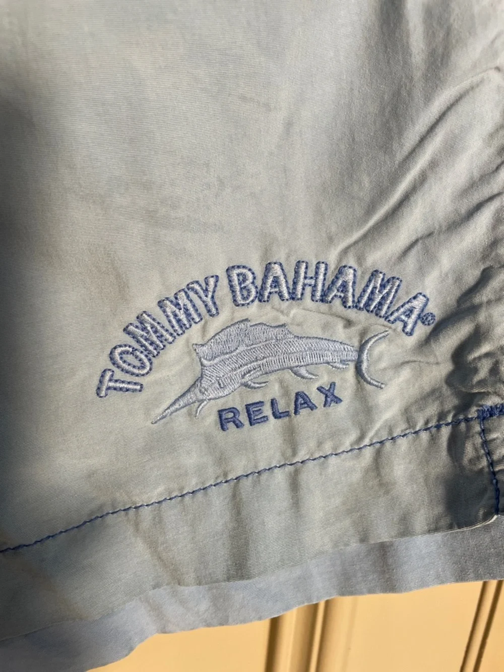 Tommy Bahama Light Blue Men's Swim Shorts with Drawstring